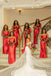 Mismatched Satin High Slit Cheap Mermaid Long Bridesmaid Dresses , BGB0001