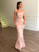 Strapless Satin Mermaid Long Evening Prom Dresses, BGS009