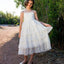 Simple Design Ivory Lace Spaghetti Junior Bridesmaid Dresses, Cheap Flower Girl Dresses,  FG040