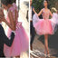 Beautiful Pink Appliques Lovely Graduation Homecoming Dresses, BG51435 - Bubble Gown