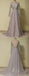 Grey Long Sleeves Applique Open Back Long Prom Dresses, BG51485 - Bubble Gown