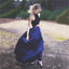 2 Pieces Royal Blue Unique New Design Evening Long Prom Dresses, BG51235