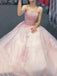 Sexy Lace Tulle A-line Long Evening Prom Dresses, Cheap Sweet Custom Prom Dresses, MR7089