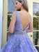 Sex Deep V Neck Backless Lace Tulle Long Evening Prom Dresses, Cheap Sweet Prom Dresses, MR7113