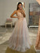 Sexy See Throuth V Neck A-line Tulle Long Evening Prom Dresses, Evening Party Prom Dresses, MR7267