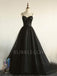 Black Tulle A-Line Cheap Long Evening Prom Dresses, Custom Prom Dress, MR7331