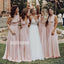 Convertible Affordable A-line Long Bridesmaid Dresses  BMD023