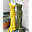 One Shoulder Mermaid Side Slit Long Bridesmaid Dresses GDW109