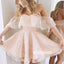 Summer Pink Elegant Off-shoulder Short Homecoming Dresses HDY002