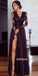 Sexy Lace Long Sleeve Split Side Long Prom Dresses FP1173