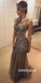 Heavy Beaded Gorgeous Open Back Mermaid Evening Long Prom Dress, BGP072