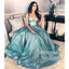 Sparkle A-line Sleeveless Spaghetti-strap Long Prom Dresses FP1169