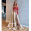 Off the Shoulder Long Sleeves Side Split Long Prom Dresses FP1133