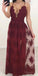 Spaghetti Strap Lace Formal Cheap Long Prom Dresses, WP001