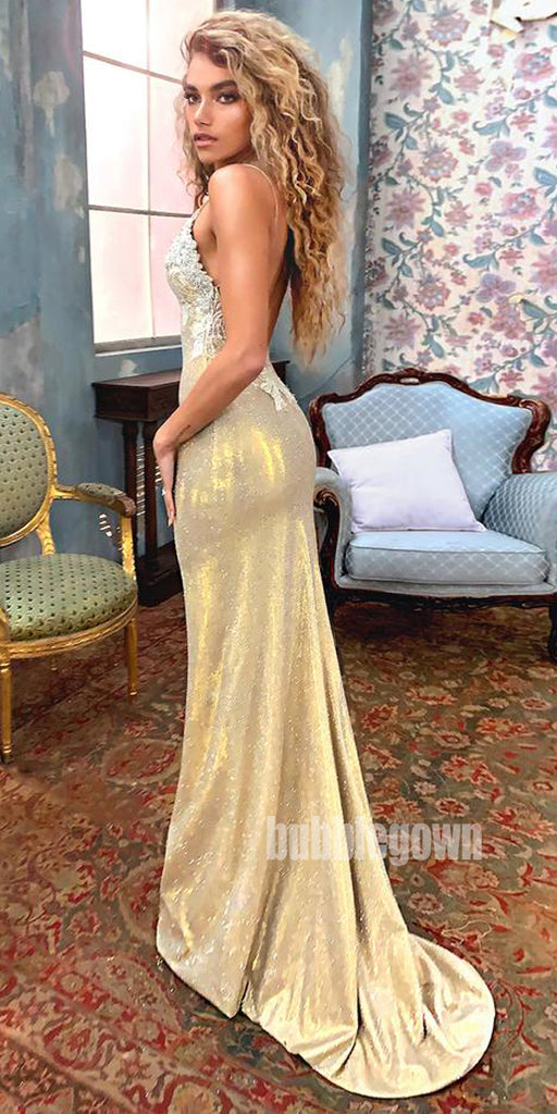 Spaghetti Strap Mermaid Long Prom Dresses FP1146