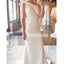 Elegant One-shoulder Mermaid Simple Long Wedding Dresses, BGH018