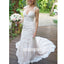 Gorgeous Lace Spaghetti Strap Mermaid  Long Wedding Dresses, BGH023