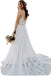 Elegant Spaghetti Strap V-neck Lace Dream Wedding Dresses, BGH055