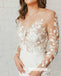 Elegant See Through Mermaid Split Side Dream Wedding Dresses, BGH059