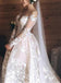 Popular Long Sleeves Unique Applique Lace Long Bridal Wedding Dresses, BGP243