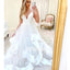 Popular Spaghetti Straps Organza  Long Beach Bridal Wedding Dresses, BGH001
